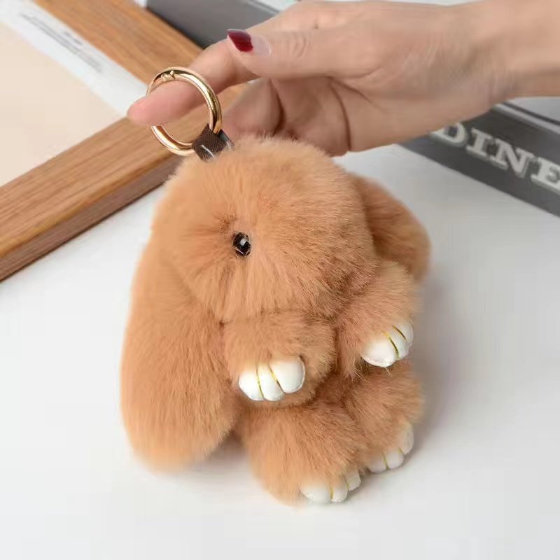 Plush Bunny Keychain Charm