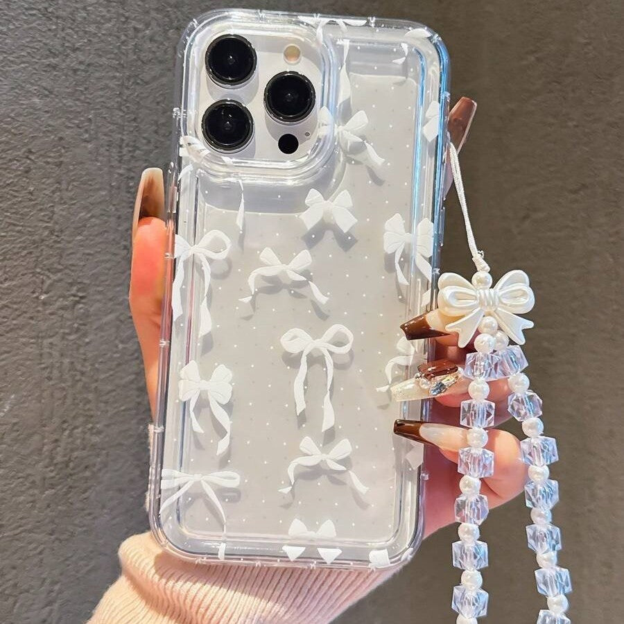 White Ribbon Phone Case
