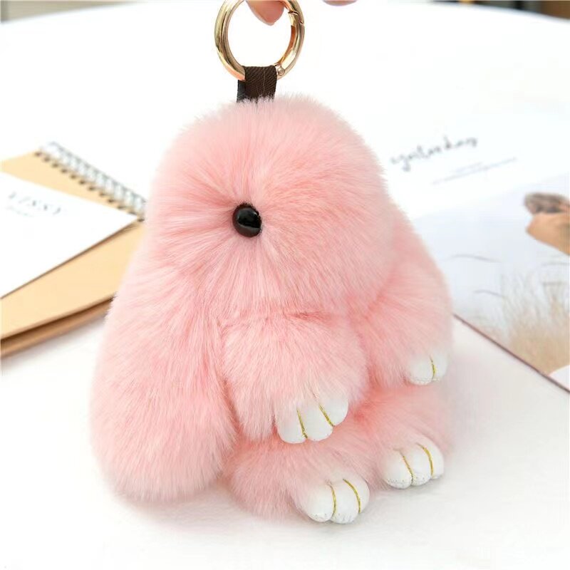 Plush Bunny Keychain Charm