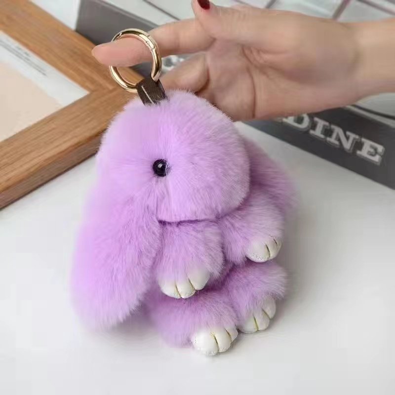 Plush Bunny Keychain Charm