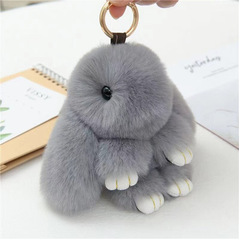 Plush Bunny Keychain Charm