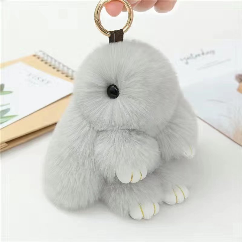 Plush Bunny Keychain Charm