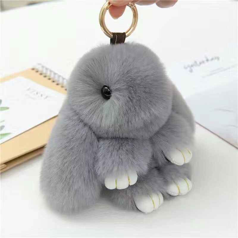 Plush Bunny Keychain Charm