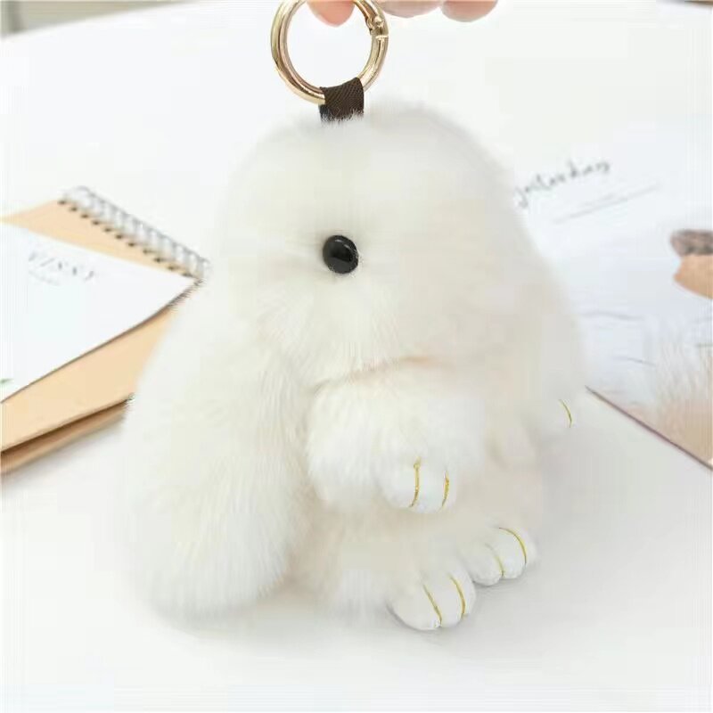 Plush Bunny Keychain Charm