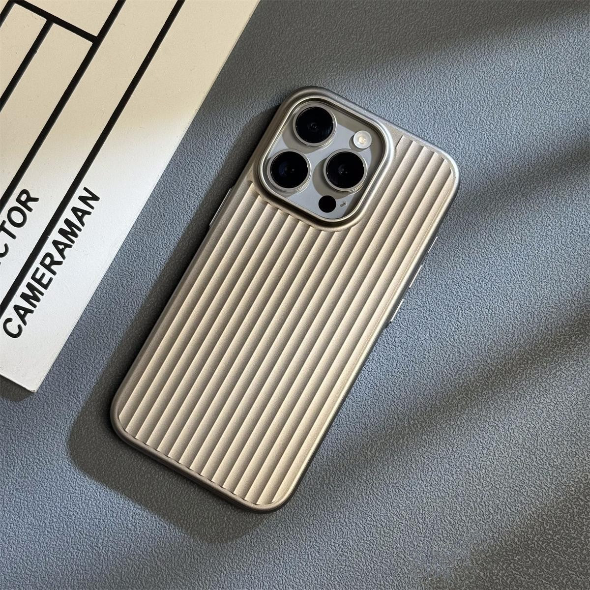 Metal Button Hard Phone Case