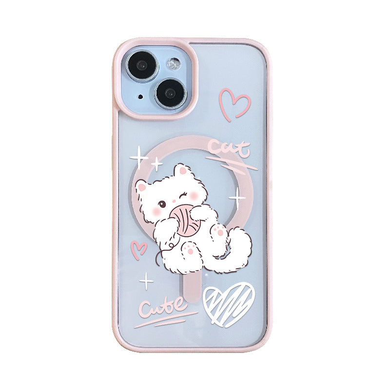 Magnetic Woolen Cat Phone Case