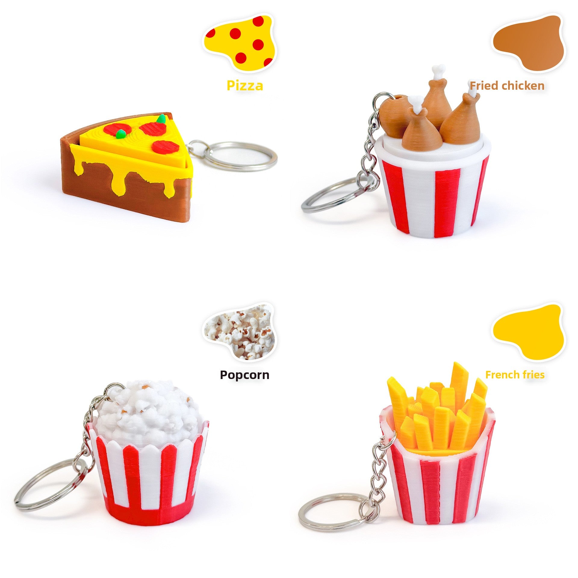 Food Theme Clicker Keychain