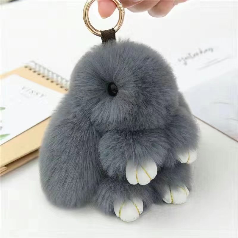 Plush Bunny Keychain Charm
