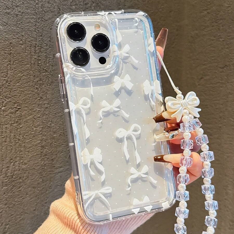 White Ribbon Phone Case