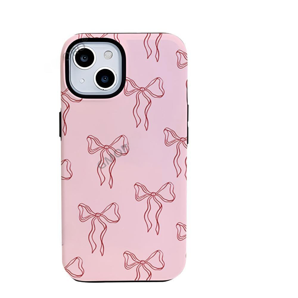 Pink Bow Double Layer Phone Case