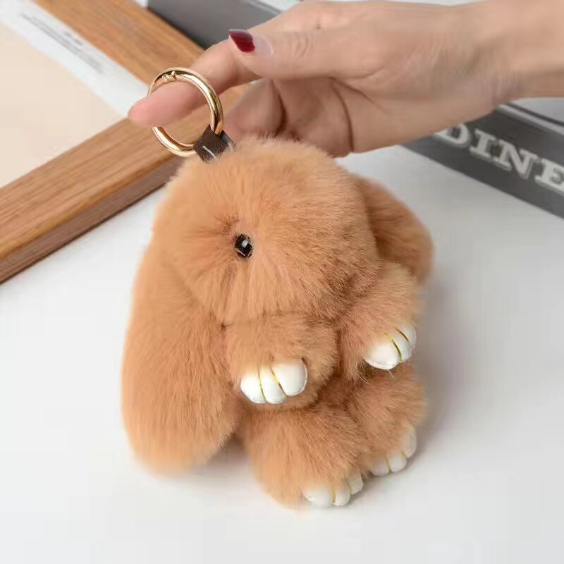 Plush Bunny Keychain Charm