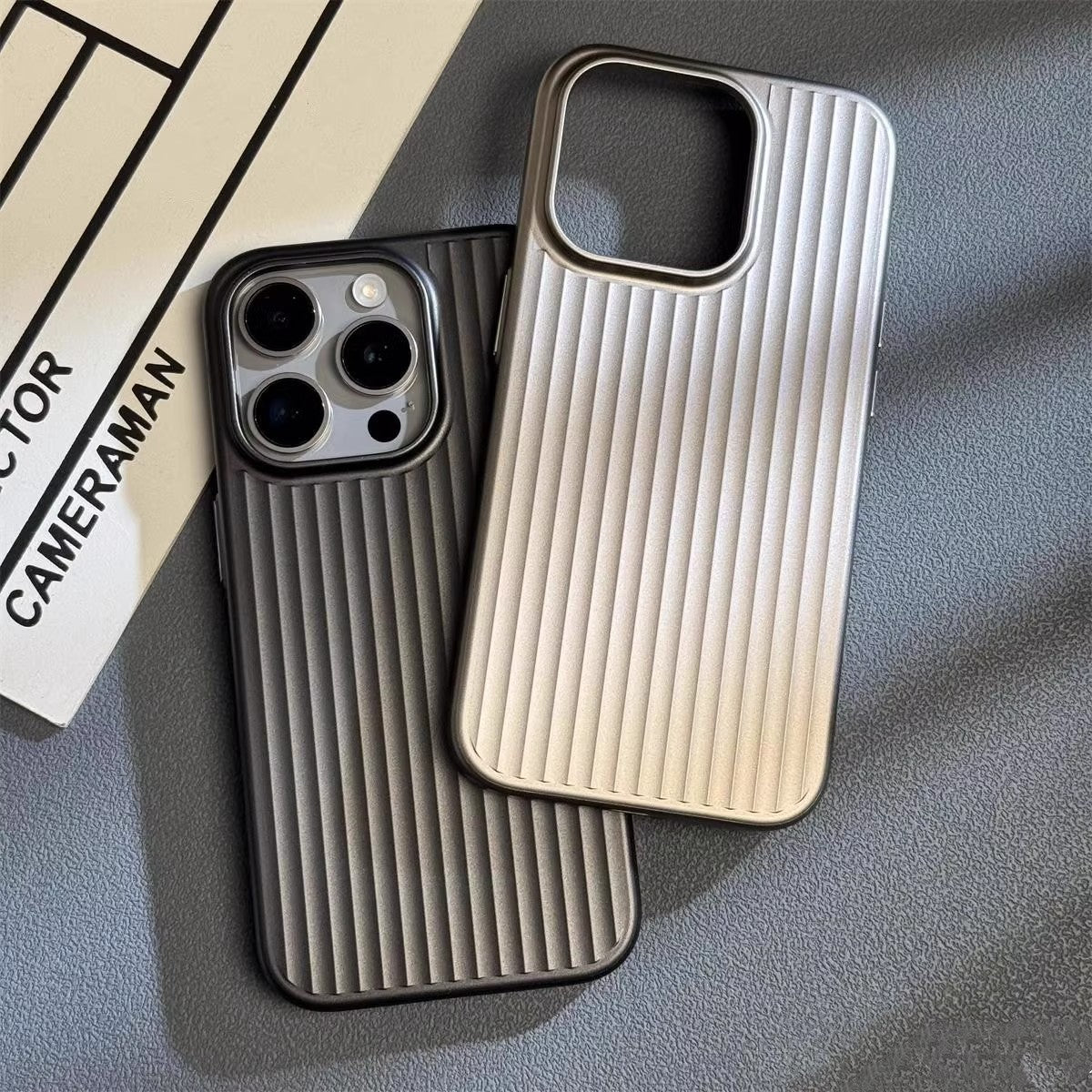 Metal Button Hard Phone Case