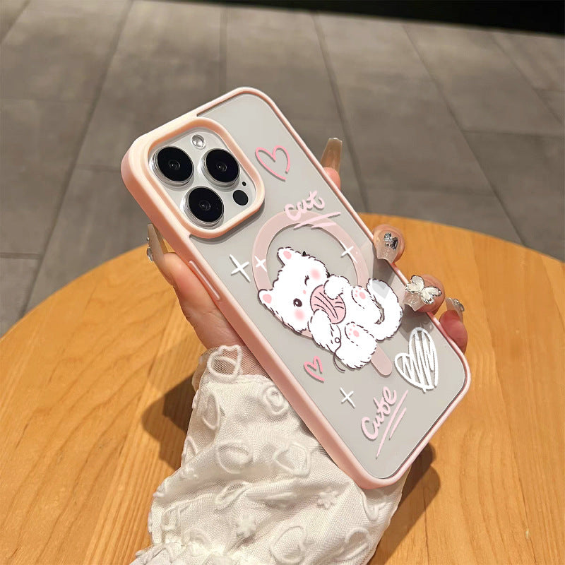 Magnetic Woolen Cat Phone Case