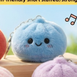 Cute Xiaolongbao Plush Stress Relief Squishy Keychain