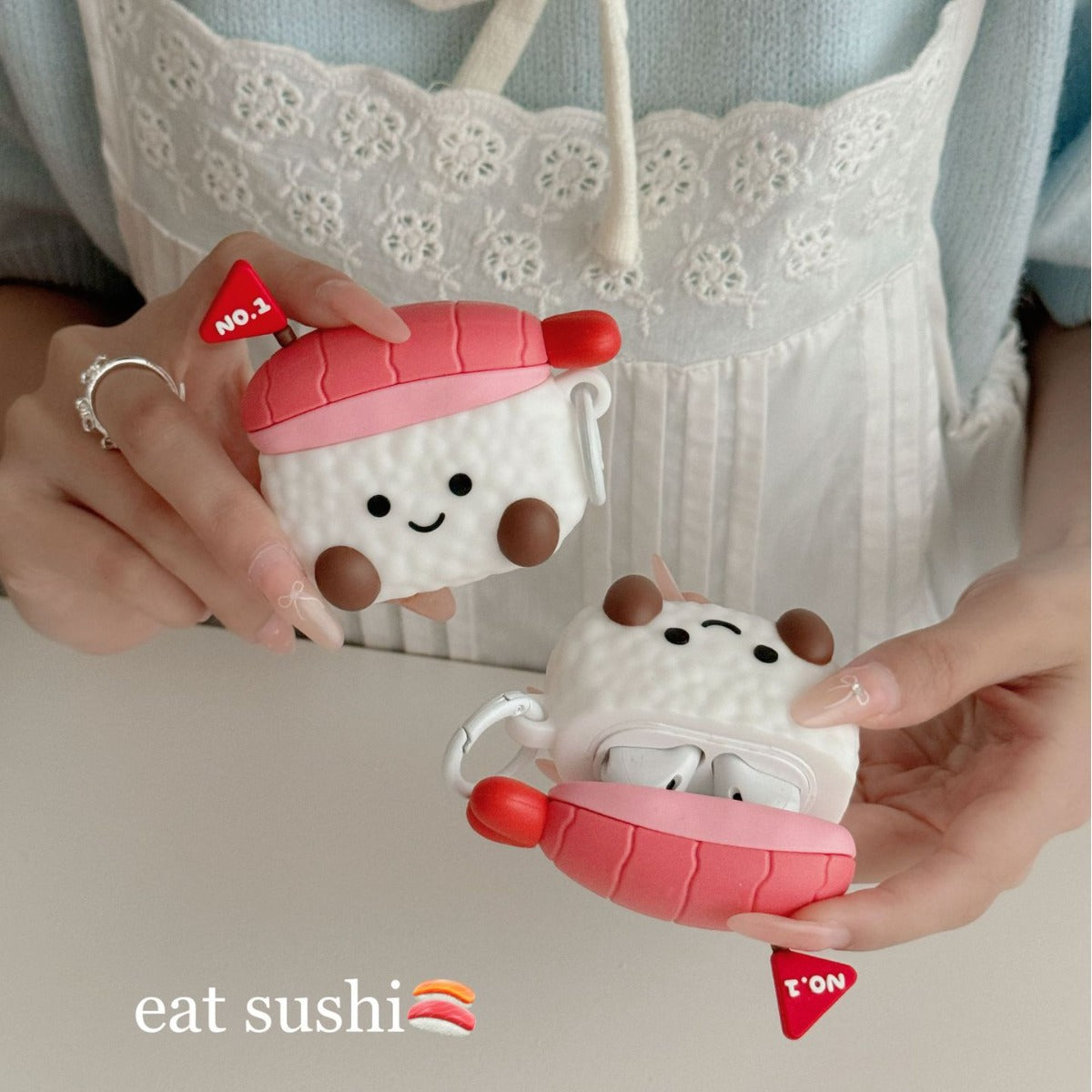 Cute Sweet Shrimp Sushi AirPods Case