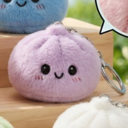 Cute Xiaolongbao Plush Stress Relief Squishy Keychain
