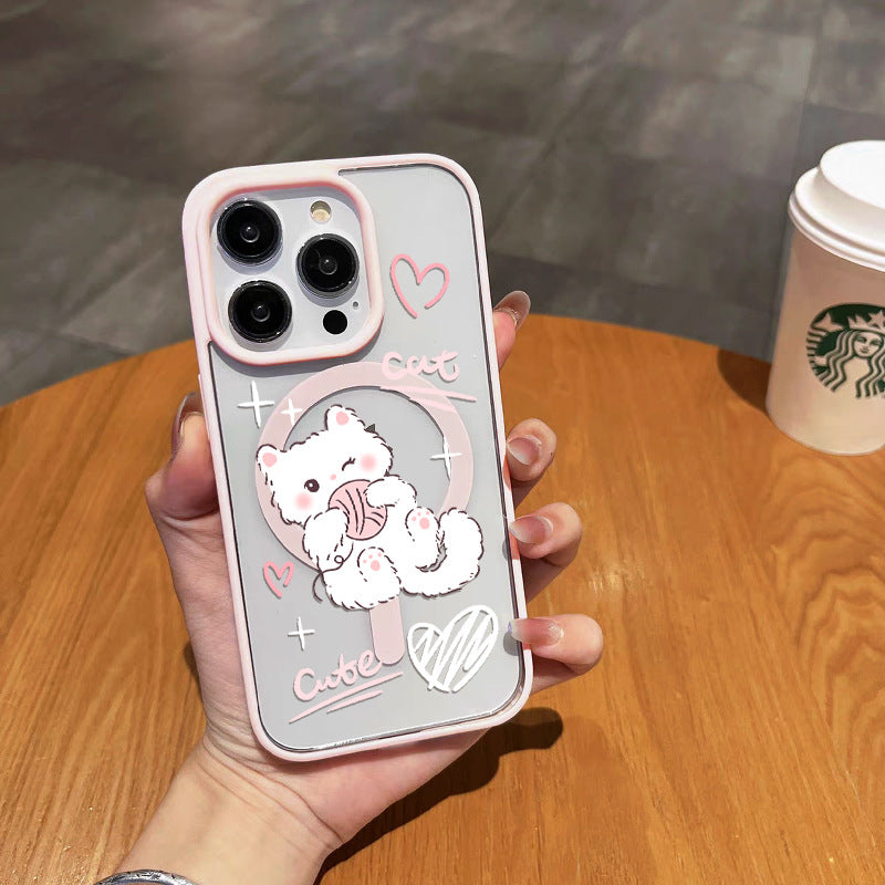 Magnetic Woolen Cat Phone Case