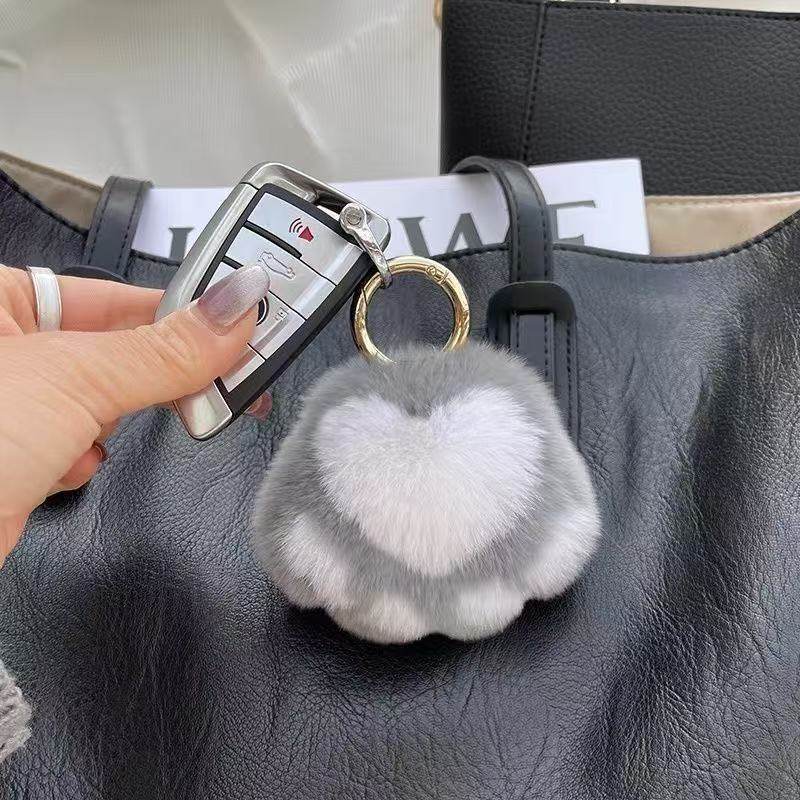 Plush Bunny Keychain Charm