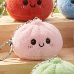 Cute Xiaolongbao Plush Stress Relief Squishy Keychain