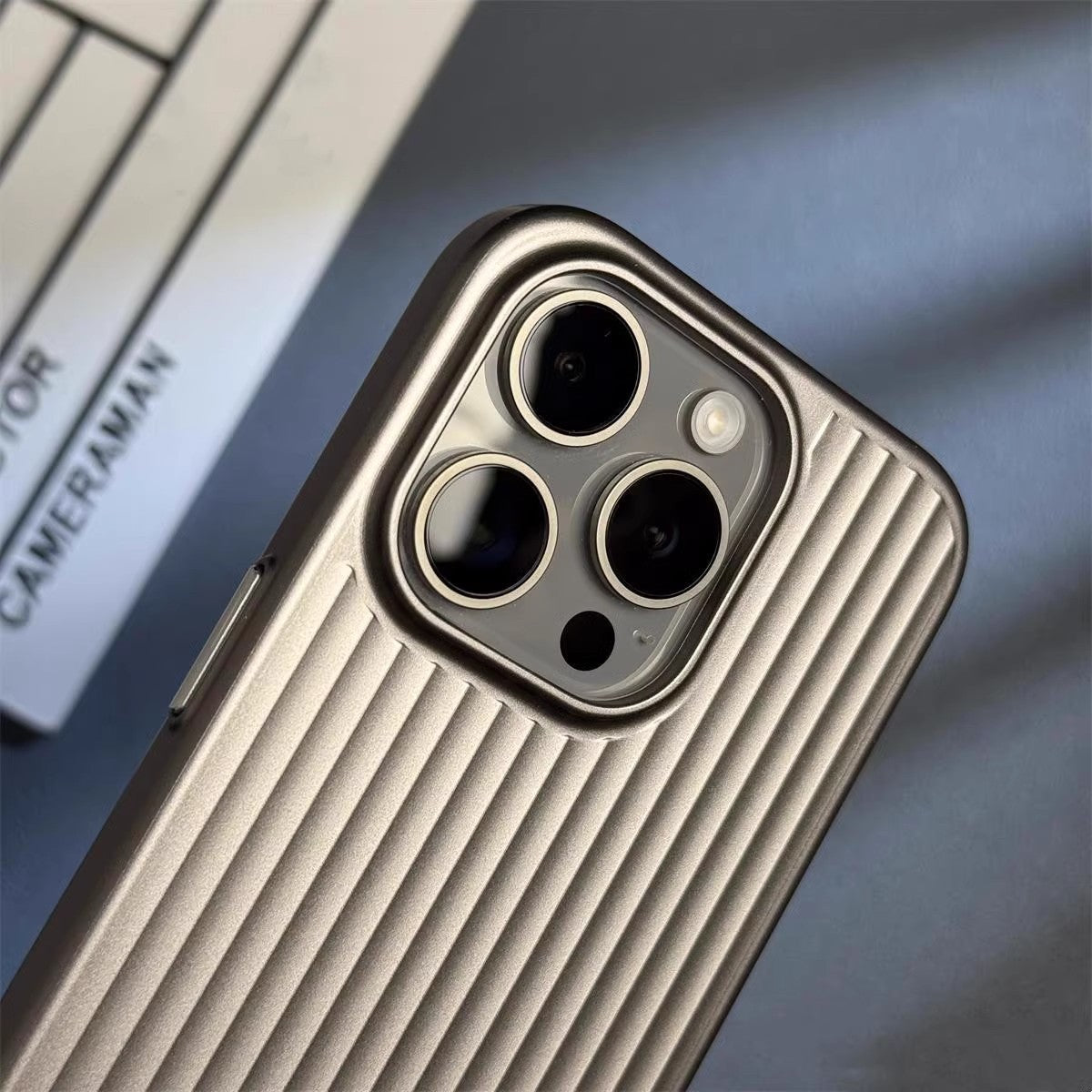 Metal Button Hard Phone Case
