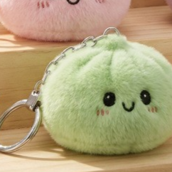 Cute Xiaolongbao Plush Stress Relief Squishy Keychain