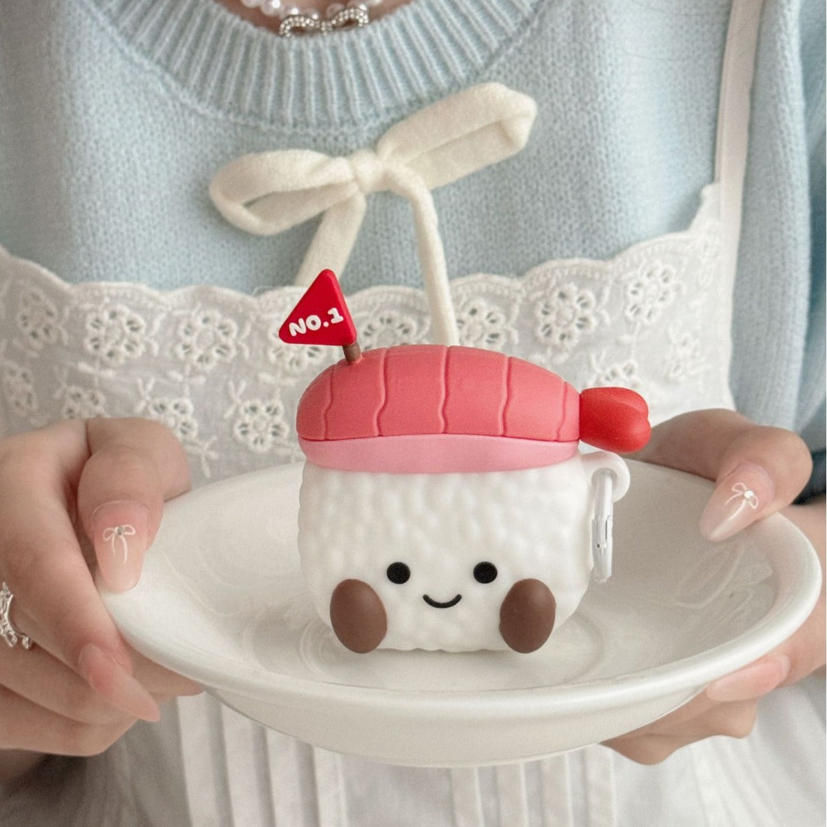 Cute Sweet Shrimp Sushi AirPods Case