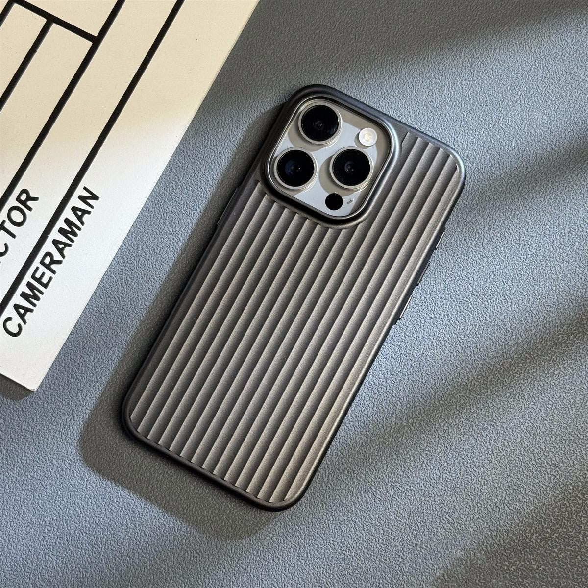 Metal Button Hard Phone Case